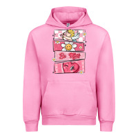 Fuchsia Pink trendy valentines day retro characters Urban Hoodie - MaliasSmallBusiness