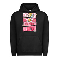 Pigment Black trendy valentines day retro characters Urban Hoodie - MaliasSmallBusiness
