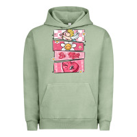 Pigment Oil Green trendy valentines day retro characters Urban Hoodie - MaliasSmallBusiness