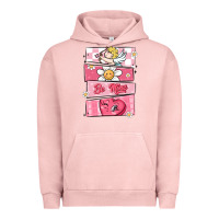 Pigment Salmon trendy valentines day retro characters Urban Hoodie - MaliasSmallBusiness