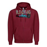 Burgundy racing vibes Zipper Hoodie - Zillion Design Studio