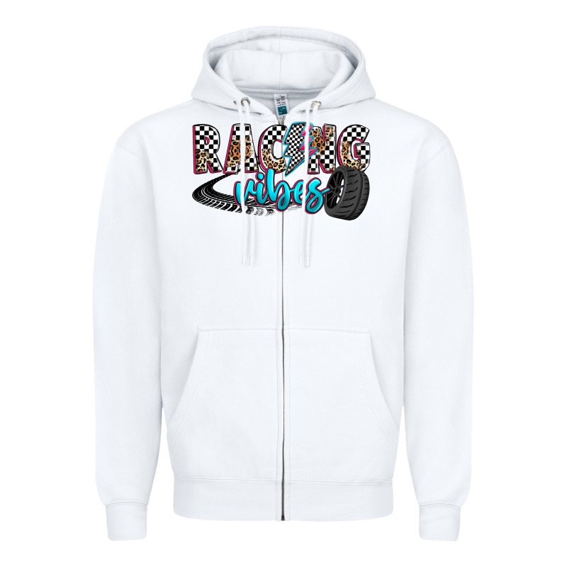 Racing Vibes Zipper Hoodie by Zillion Design Studio | Teevron