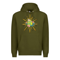 Army Green here comes the sun Premium Hoodie - MaliasSmallBusiness