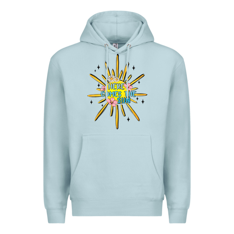 Here Comes The Sun Premium Hoodie by MaliasSmallBusiness | Teevron