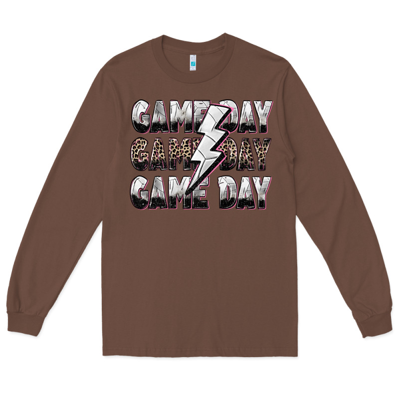 Game Day Game Day Volleyball Lightning Bolt Long Sleeve Tee by Zillion Design Studio | Teevron