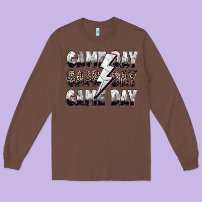 Game Day Game Day Volleyball Lightning Bolt Long Sleeve Tee Designed By Zillion Design Studio