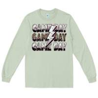 Matcha game day game day volleyball lightning bolt Long Sleeve Tee - Zillion Design Studio