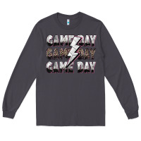 Smoke game day game day volleyball lightning bolt Long Sleeve Tee - Zillion Design Studio