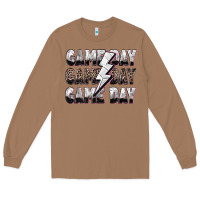 Toasted Coconut game day game day volleyball lightning bolt Long Sleeve Tee - Zillion Design Studio