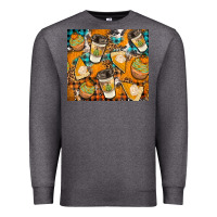Charcoal Heather autumun distressed tumbler Premium Sweatshirt - BundleAndBundleShop