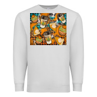 Dove Grey autumun distressed tumbler Premium Sweatshirt - BundleAndBundleShop