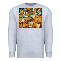 Heather Grey autumun distressed tumbler Premium Sweatshirt - BundleAndBundleShop