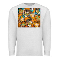 Oatmeal Heather autumun distressed tumbler Premium Sweatshirt - BundleAndBundleShop