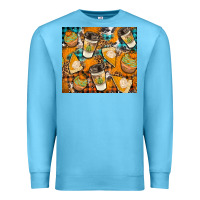 Ocean Blue autumun distressed tumbler Premium Sweatshirt - BundleAndBundleShop