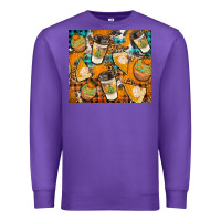 Purple autumun distressed tumbler Premium Sweatshirt - BundleAndBundleShop