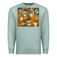 Seafoam autumun distressed tumbler Premium Sweatshirt - BundleAndBundleShop