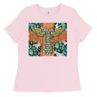 Bubblegum Pink she is strong tumbler Ladies Tee - BarkalooDesign