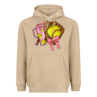 Mushroom softball coquette bow Heavyweight Hoodie - JahusDesignShop