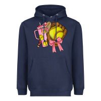 Navy softball coquette bow Heavyweight Hoodie - JahusDesignShop