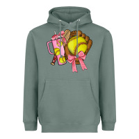 Sage softball coquette bow Heavyweight Hoodie - JahusDesignShop