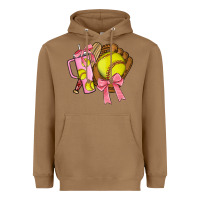 Toasted Coconut softball coquette bow Heavyweight Hoodie - JahusDesignShop