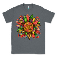 Charcoal Heather watermelon sunflower Classic Tee - texasbilliewilder