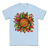 Dusty Blue watermelon sunflower Classic Tee - texasbilliewilder