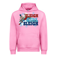 Fuchsia Pink winter sleigh girl sleigh Urban Hoodie - NancyCooperArtShop