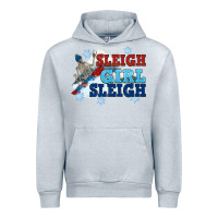 Heather Grey winter sleigh girl sleigh Urban Hoodie - NancyCooperArtShop