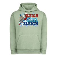Pigment Oil Green winter sleigh girl sleigh Urban Hoodie - NancyCooperArtShop