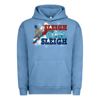 Pigment Pebble Blue winter sleigh girl sleigh Urban Hoodie - NancyCooperArtShop