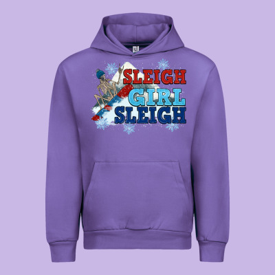 Winter Sleigh Girl Sleigh Urban Hoodie Designed By Nancycooperartshop