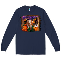 Navy longhorn cow halloween Long Sleeve Tee - RanaPortraitStore