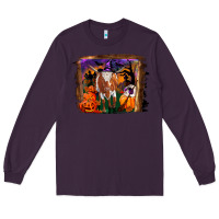 Plum longhorn cow halloween Long Sleeve Tee - RanaPortraitStore