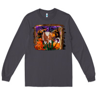 Smoke longhorn cow halloween Long Sleeve Tee - RanaPortraitStore