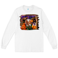 White longhorn cow halloween Long Sleeve Tee - RanaPortraitStore