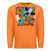Carrot autumn cows seamless pattern Premium Sweatshirt - BundleAndBundleShop