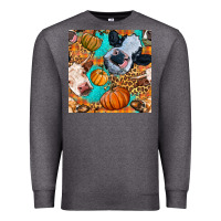 Charcoal Heather autumn cows seamless pattern Premium Sweatshirt - BundleAndBundleShop