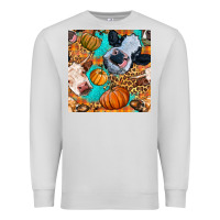 Dove Grey autumn cows seamless pattern Premium Sweatshirt - BundleAndBundleShop