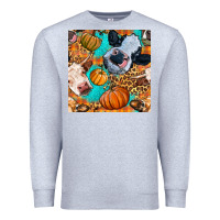 Heather Grey autumn cows seamless pattern Premium Sweatshirt - BundleAndBundleShop