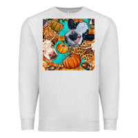 Oatmeal Heather autumn cows seamless pattern Premium Sweatshirt - BundleAndBundleShop
