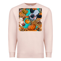 Pale Pink autumn cows seamless pattern Premium Sweatshirt - BundleAndBundleShop