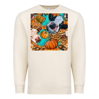 Sandshell autumn cows seamless pattern Premium Sweatshirt - BundleAndBundleShop