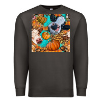 Smoke autumn cows seamless pattern Premium Sweatshirt - BundleAndBundleShop