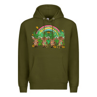 Army Green st patrick's day baby highland cow Premium Hoodie - MaliasSmallBusiness