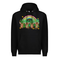 Black st patrick's day baby highland cow Premium Hoodie - MaliasSmallBusiness