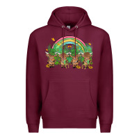 Burgundy st patrick's day baby highland cow Premium Hoodie - MaliasSmallBusiness