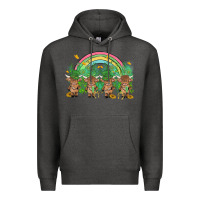 Charcoal Heather st patrick's day baby highland cow Premium Hoodie - MaliasSmallBusiness