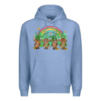 Colony Blue st patrick's day baby highland cow Premium Hoodie - MaliasSmallBusiness