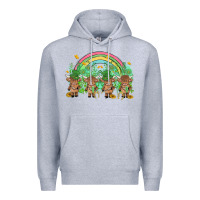 Heather Grey st patrick's day baby highland cow Premium Hoodie - MaliasSmallBusiness